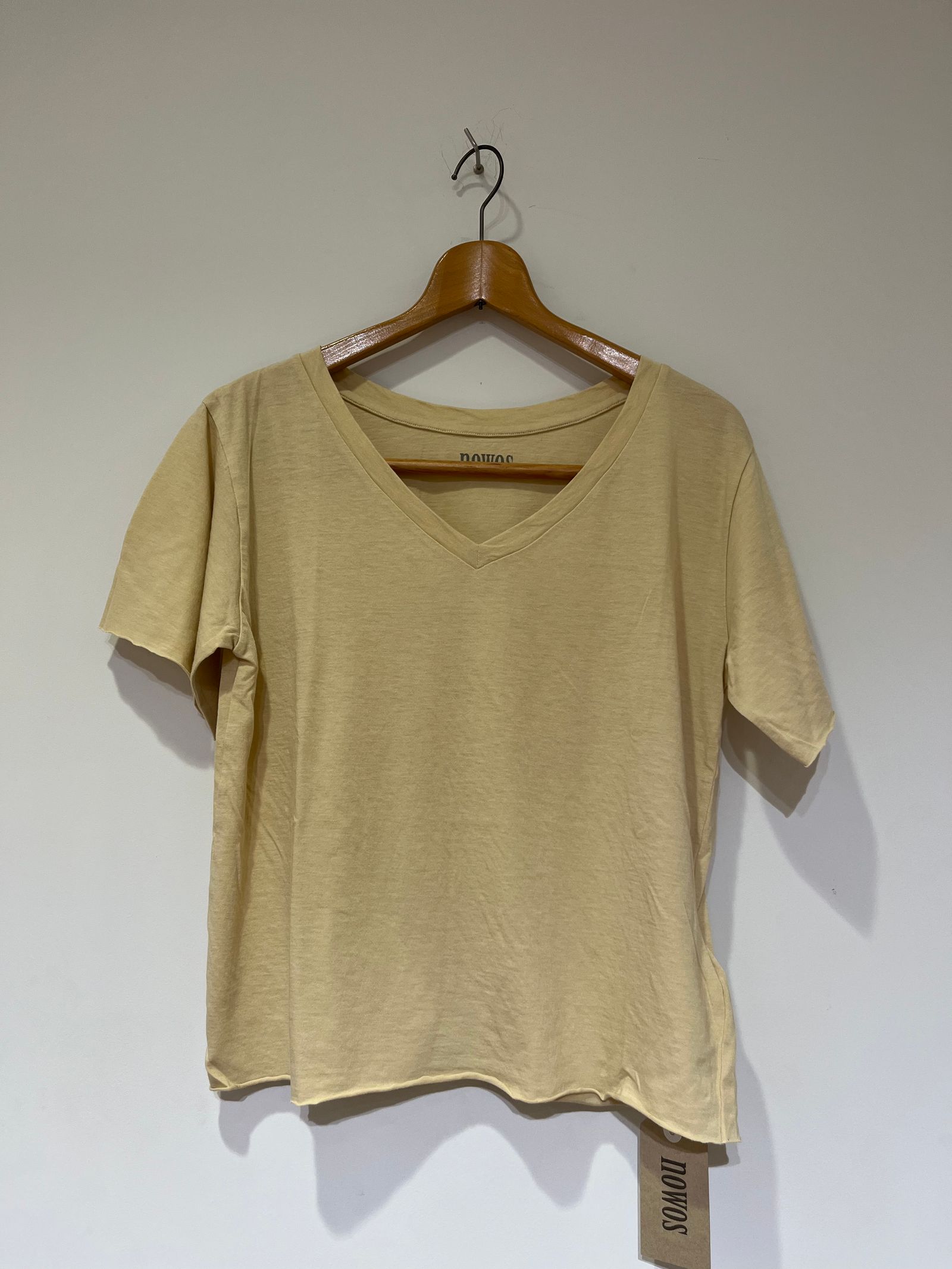 nowos - COTTON SILK V NECK T-SHIRT nowos コットンシルクV