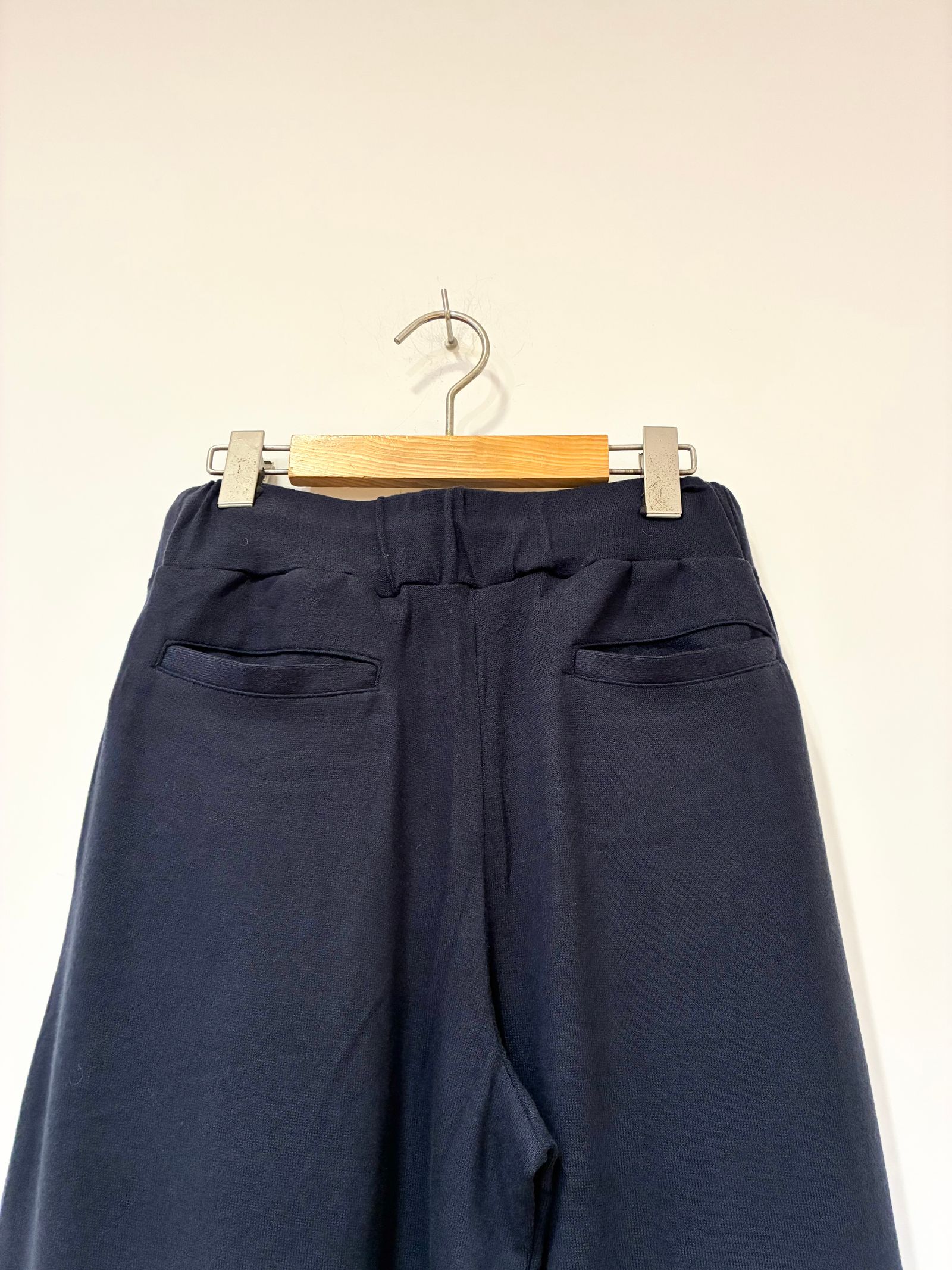 ブラッシュドセーター ワイドパンツ / ニットパンツ / ネイビー