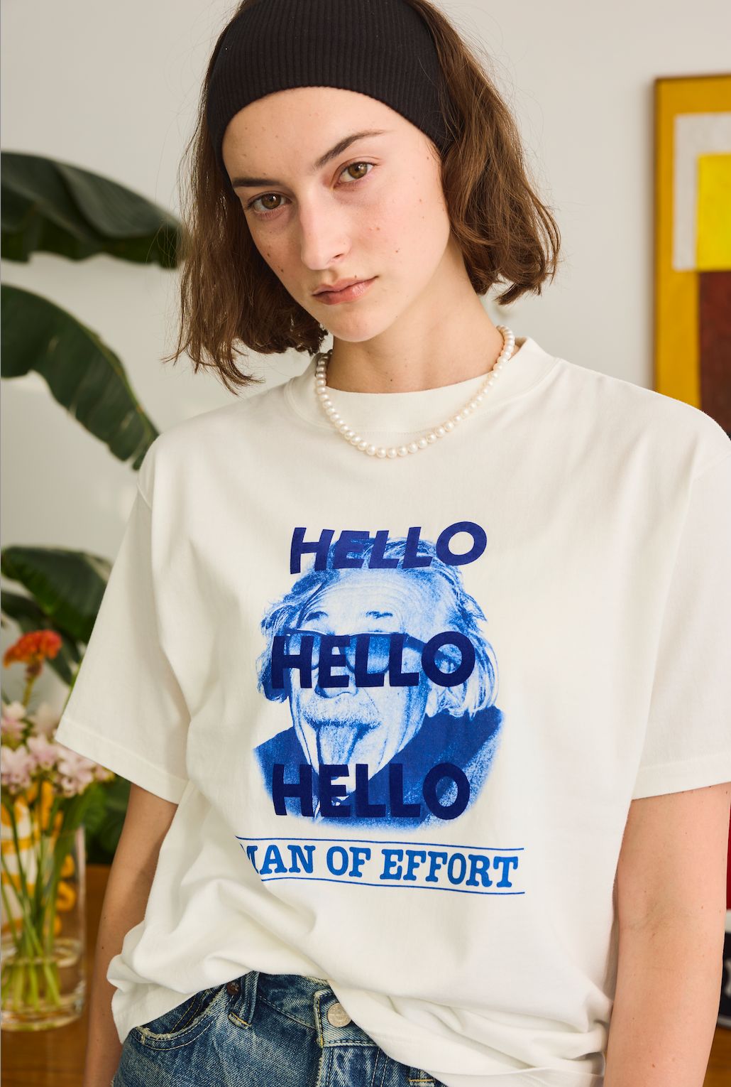 MAN OF EFFORT TEE / プリントTシャツ / ホワイト
