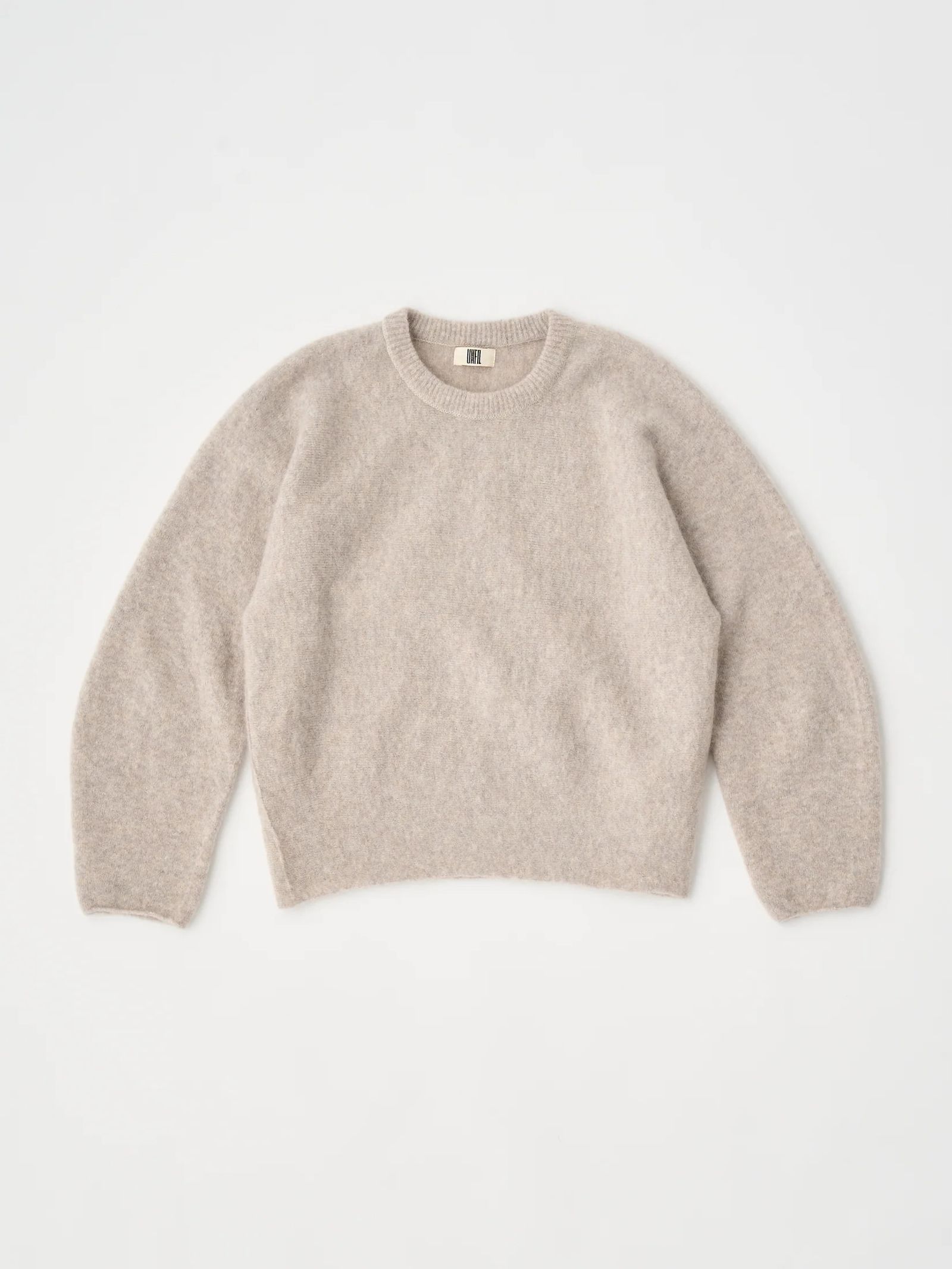 STRETCH SUPERKID MOHAIR CREW-NECK P/O / ニット / グレー / ベージュ