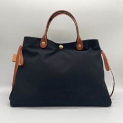 キャンバス×レザー トートバッグ