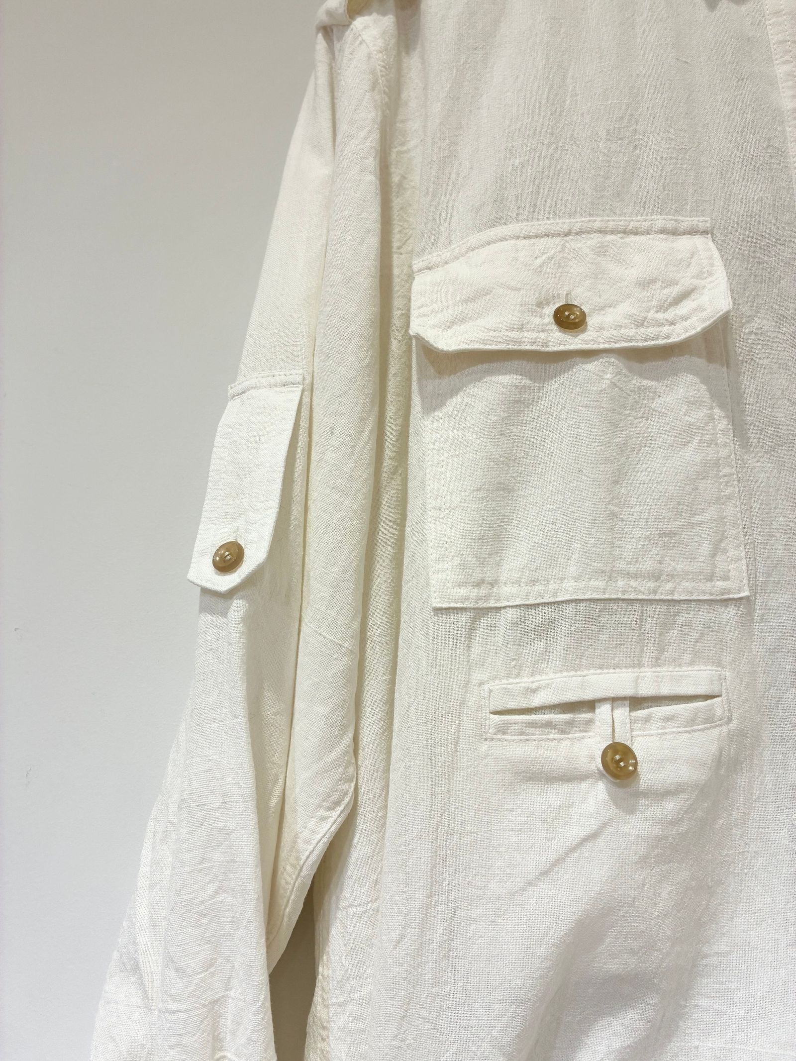 White Shirt / コットンサファリシャツ / ホワイト