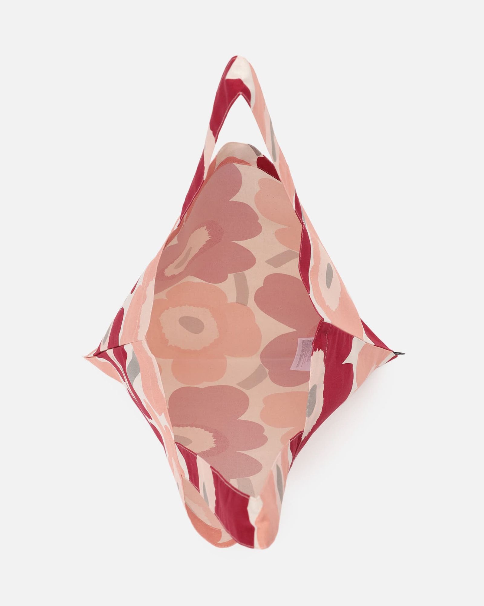 【アジア限定】 Pieni Unikko / ファブリックバッグ / 44x43cm / レッド / ピンク