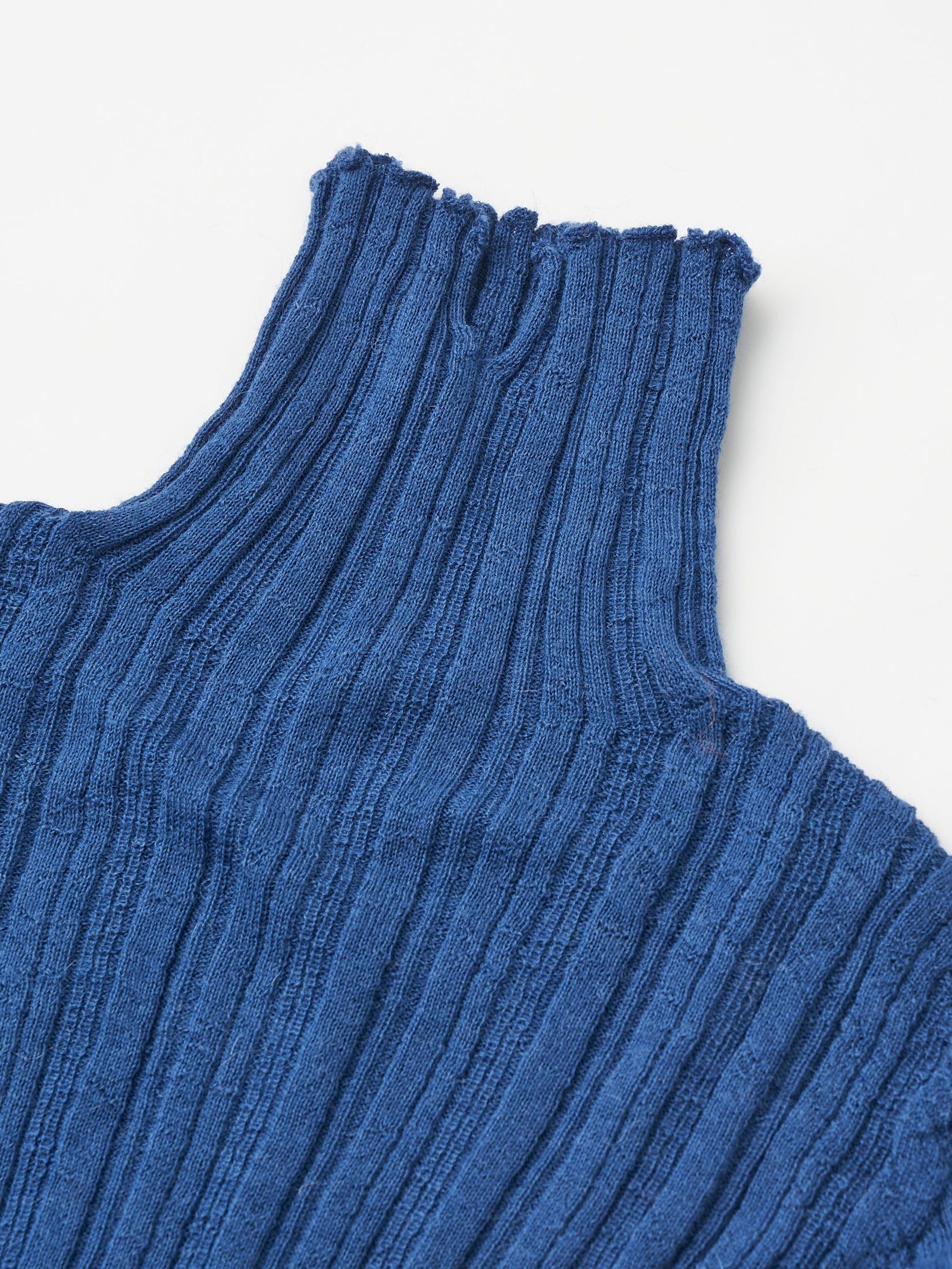 ROYAL BABY ALPACA RANDOM RIBBED-KNIT HIGH-NECK P/O / リブタートルネックニット / ライトグリーン