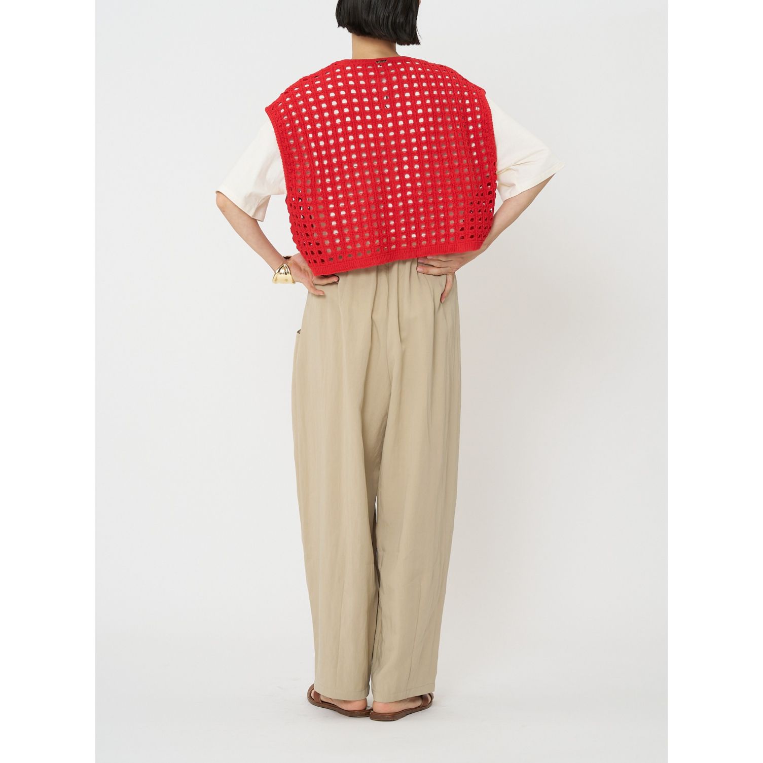 フロントタックカーヴィーPT / カーヴィーパンツ / ベージュ