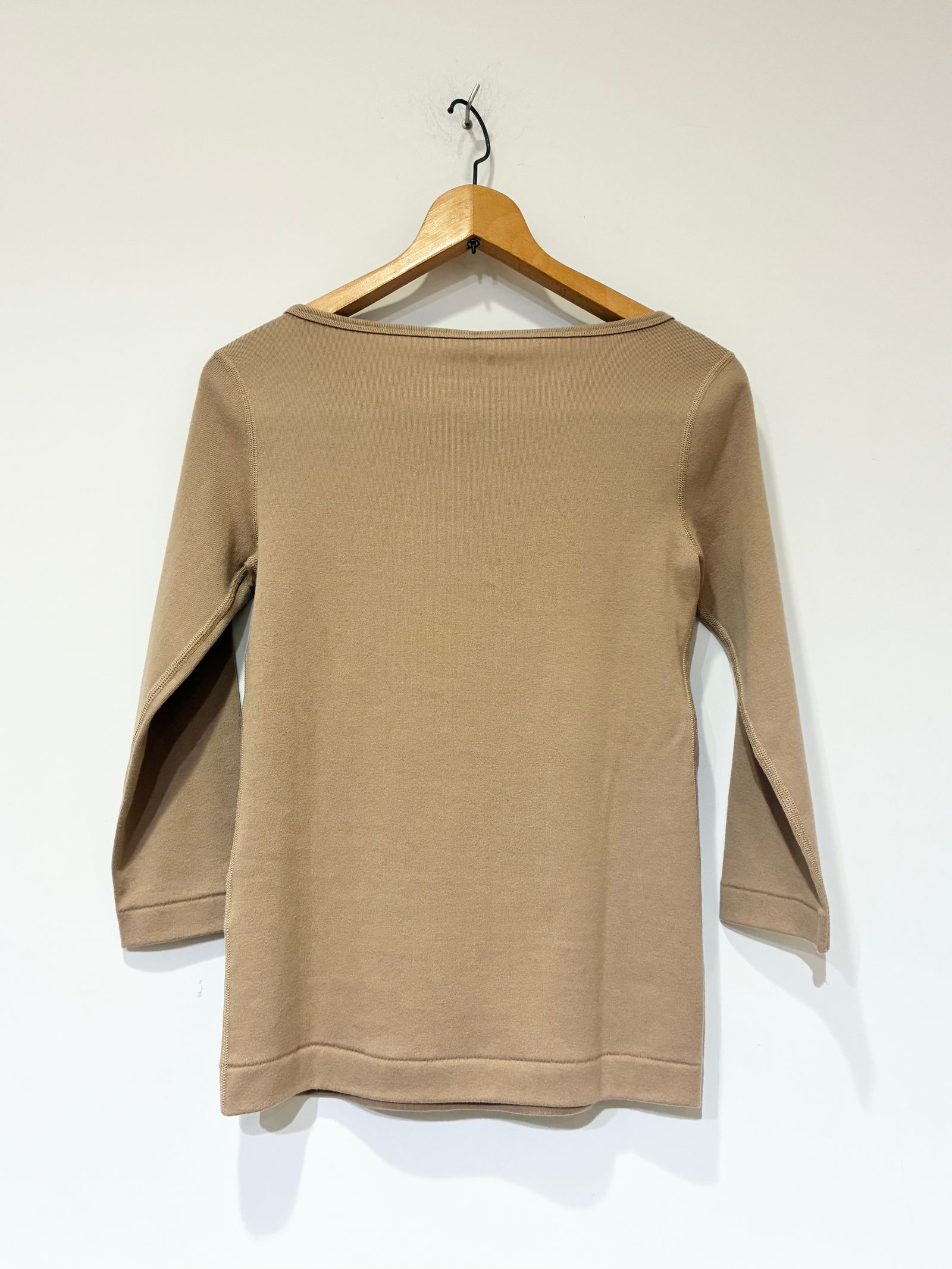 ジンジャー 七分袖 / ボートネックカットソー / ベージュ