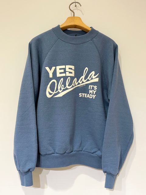 YES OBLADA SWEAT / ロゴスウェット / ブルー