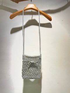 Metallic Macrame Sacoche Bag / サコッシュバッグ / シルバーゴールド