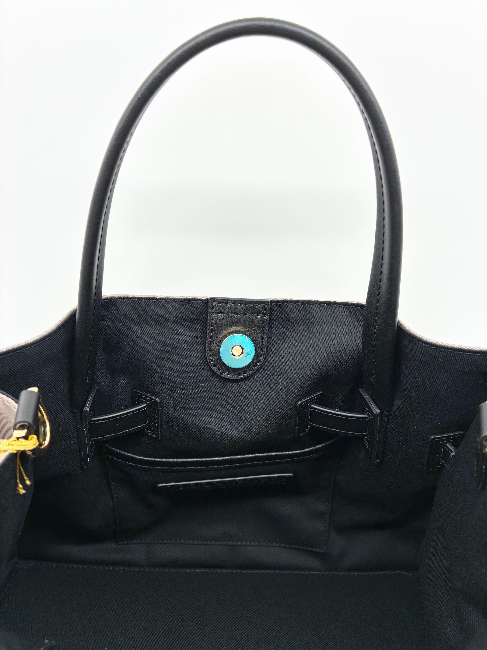 BRUNO / レザーパイピングナイロンバッグ / ベージュ