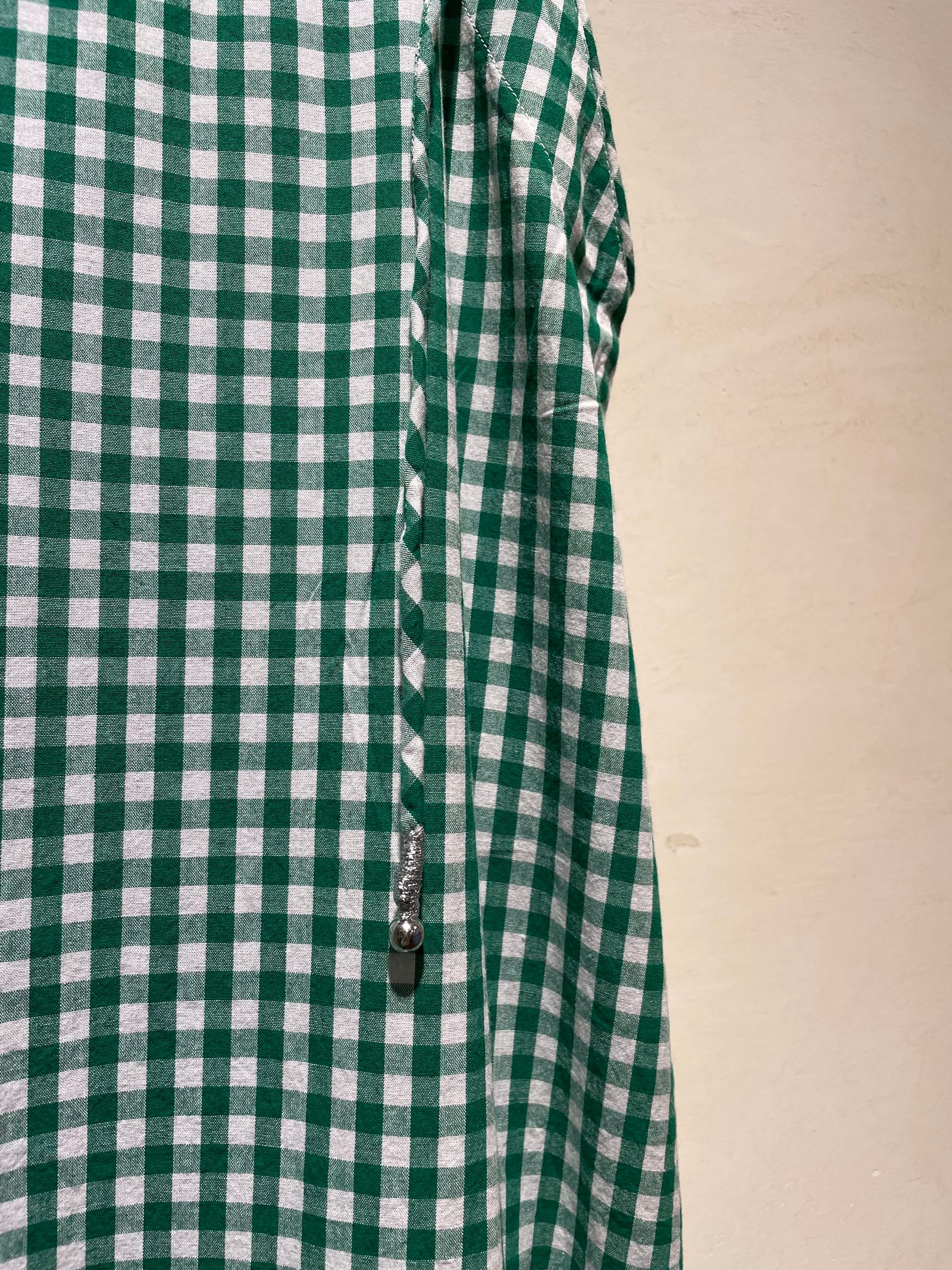 Cotton Poplin Mimosa Embroidery Cami Dress / キャミワンピース / グリーン