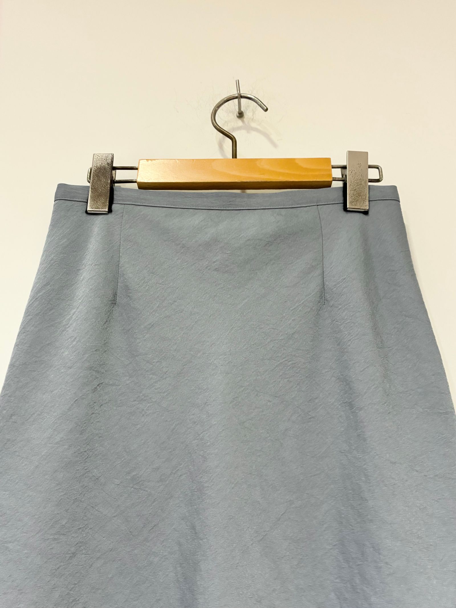 Textured Satin Bias Skirt / マーメイドスカート / ブルー
