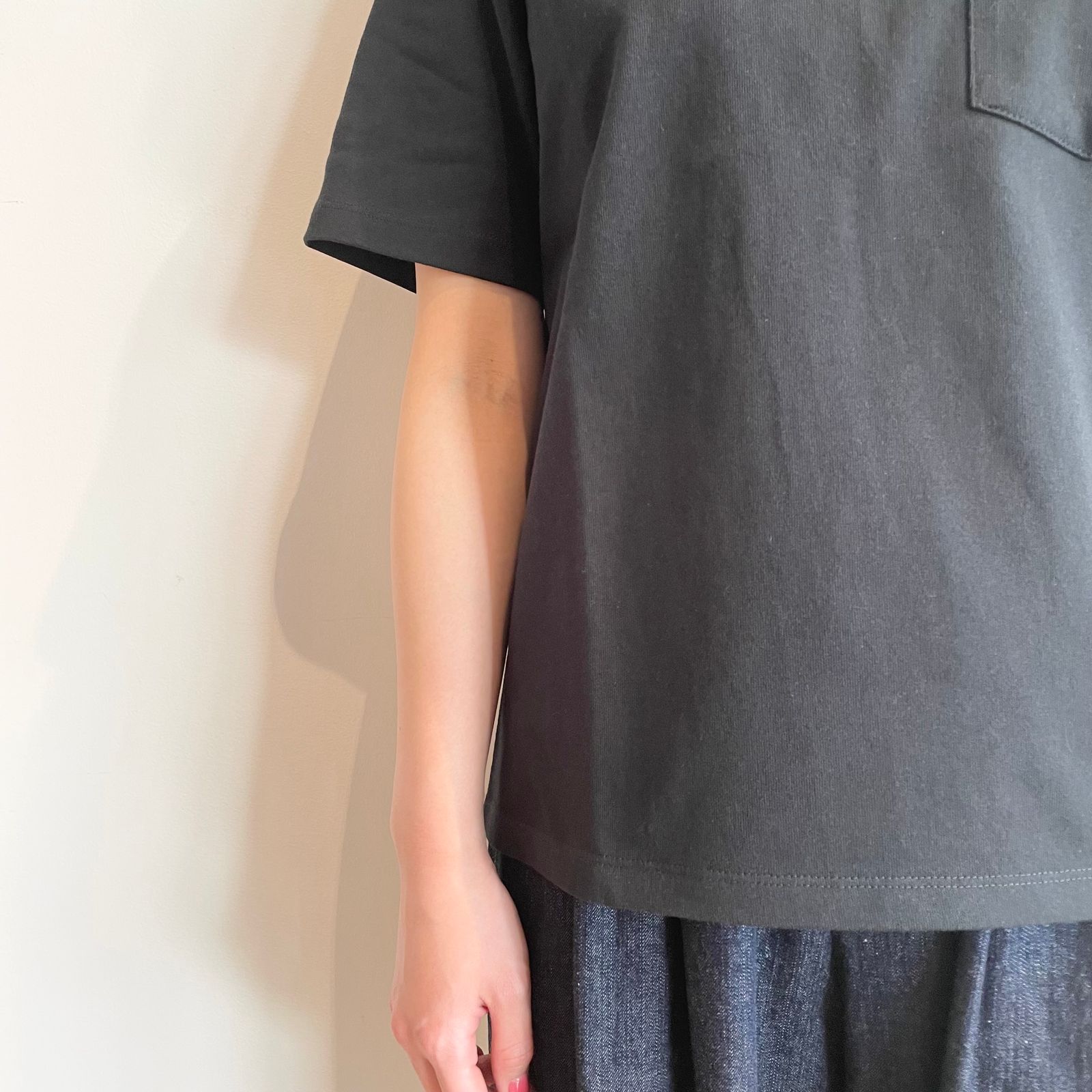 クルーネックポケットTシャツ