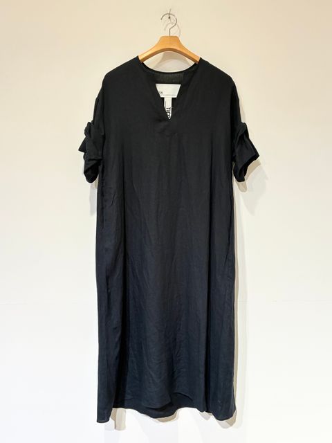 リネンツイストスリーブワンピース / ネイビー