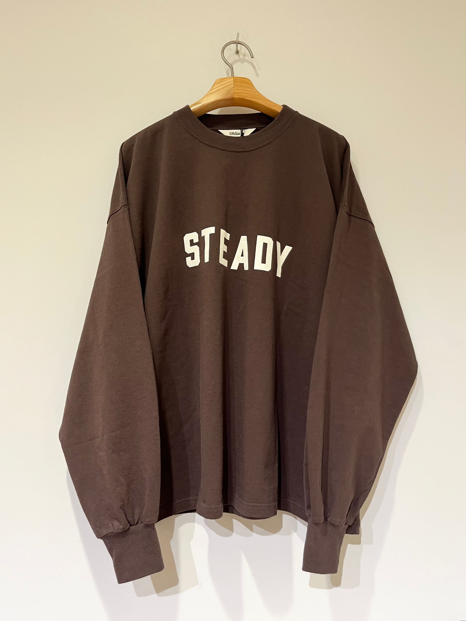 oblada - 92 STEADY LONG TEE / プリントロンT / ネイビー