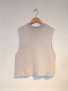 cotton slub vest / ニットベスト / エクリュ