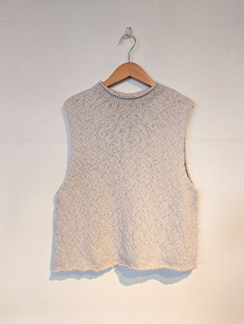 cotton slub vest / ニットベスト / エクリュ