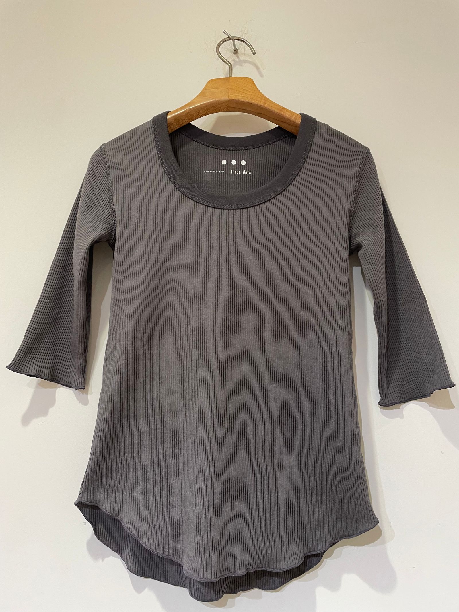 シャイニー リブジェシカ / リブカットソー / チャコールグレー