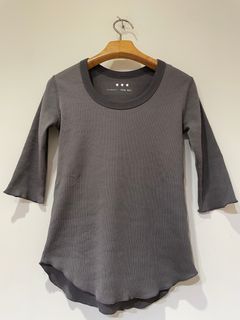 シャイニー リブジェシカ / リブカットソー / チャコールグレー