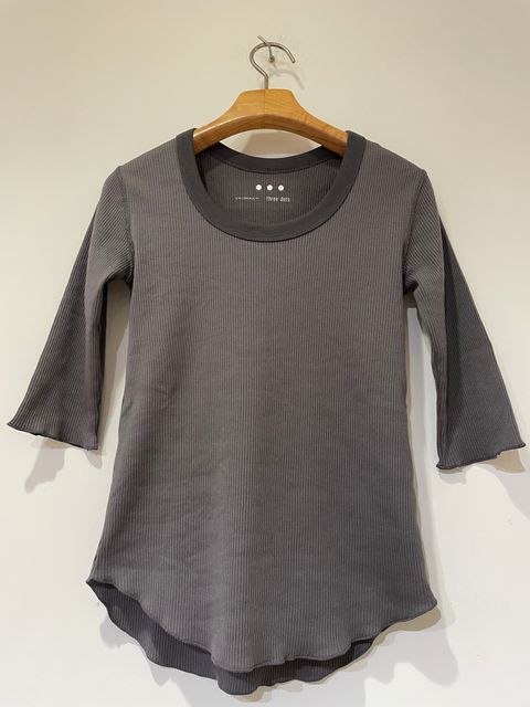 シャイニー リブジェシカ / リブカットソー / チャコールグレー