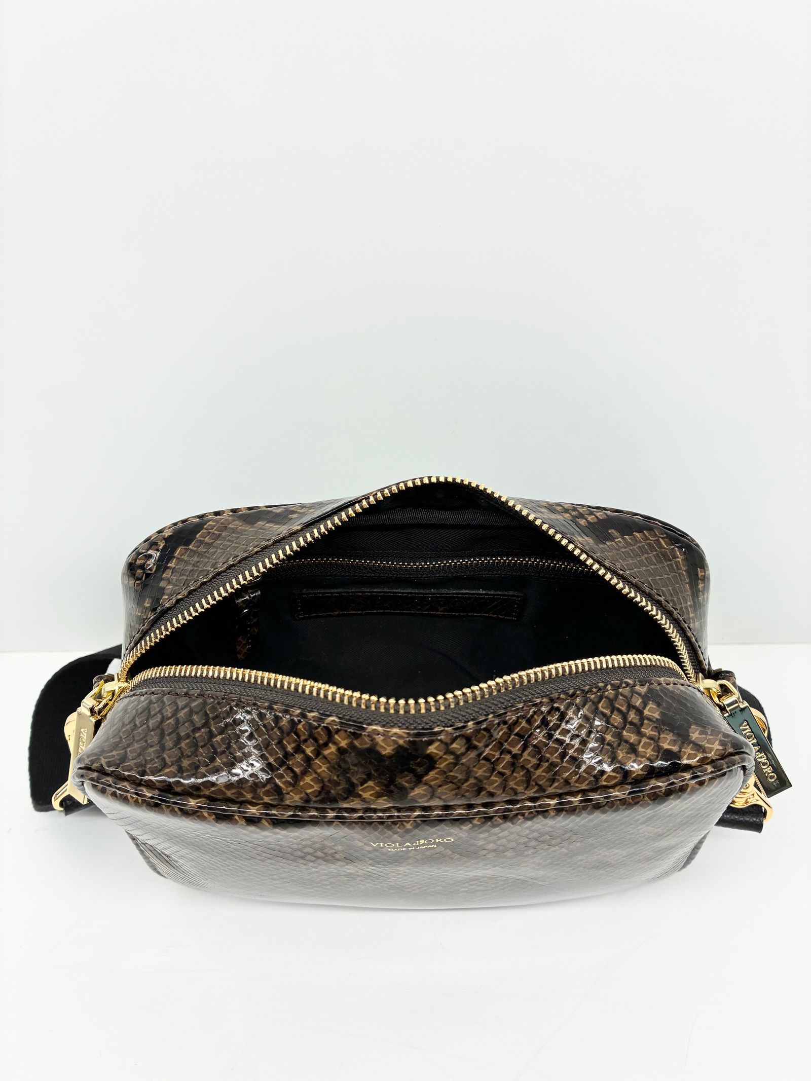 python / パイソン柄カメラバッグ / ショルダーバッグ / ブラウン