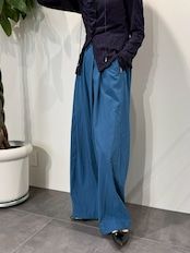 cotton nylon wide easy pants / コットンナイロンワードイージーパンツ / オリーブカーキ