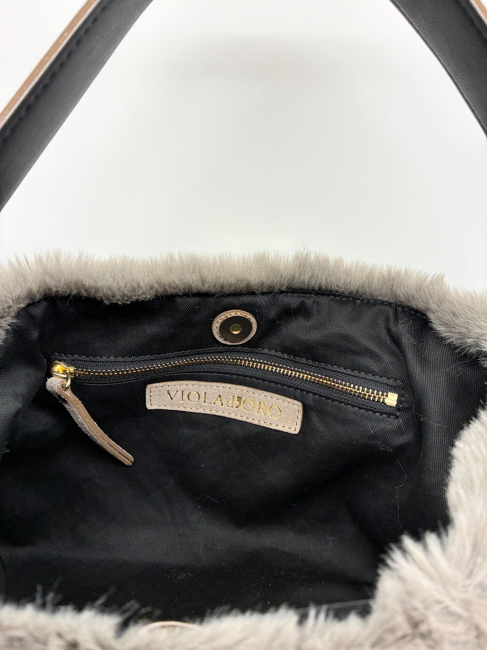 ELMO / レッキスエコファーバッグ / モカ / グレー