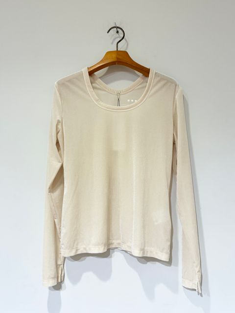 シアーベロア 長袖Tシャツ / エクリュ / アイボリー / ベージュ / ホワイト