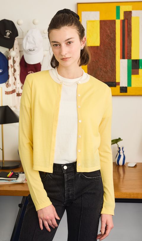 WOOL CARDIGAN / シアーカーディガン / イエロー