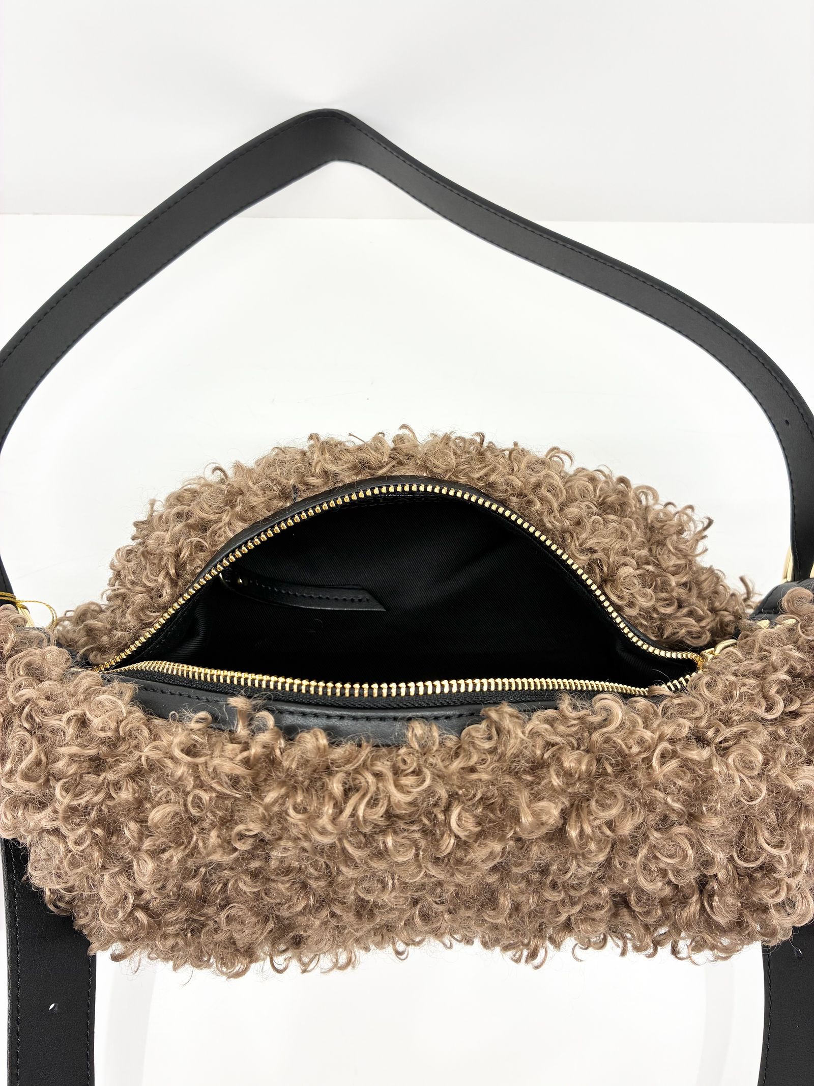 ELMO / カルガンラムエコファーショルダーバッグ / ブラウン