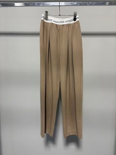 ロゴウエストタックパンツ / ベージュ