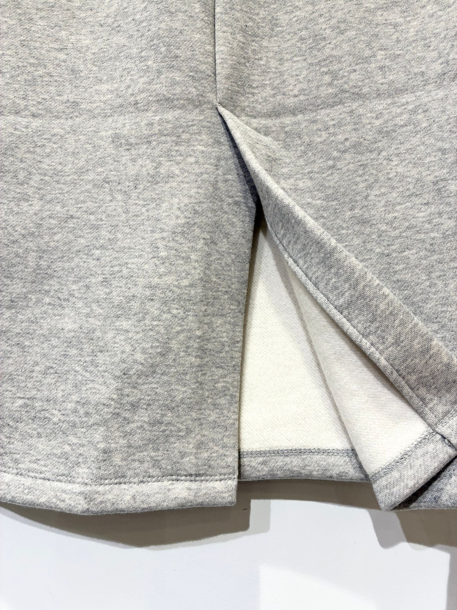 シルキーテリー スカート / 裏起毛タイトスカート / グレー