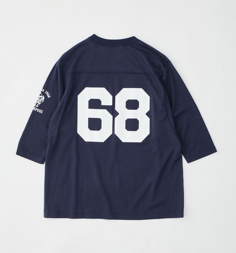 FOOTBALL TEE / ナンバリングプリントTシャツ / ネイビー