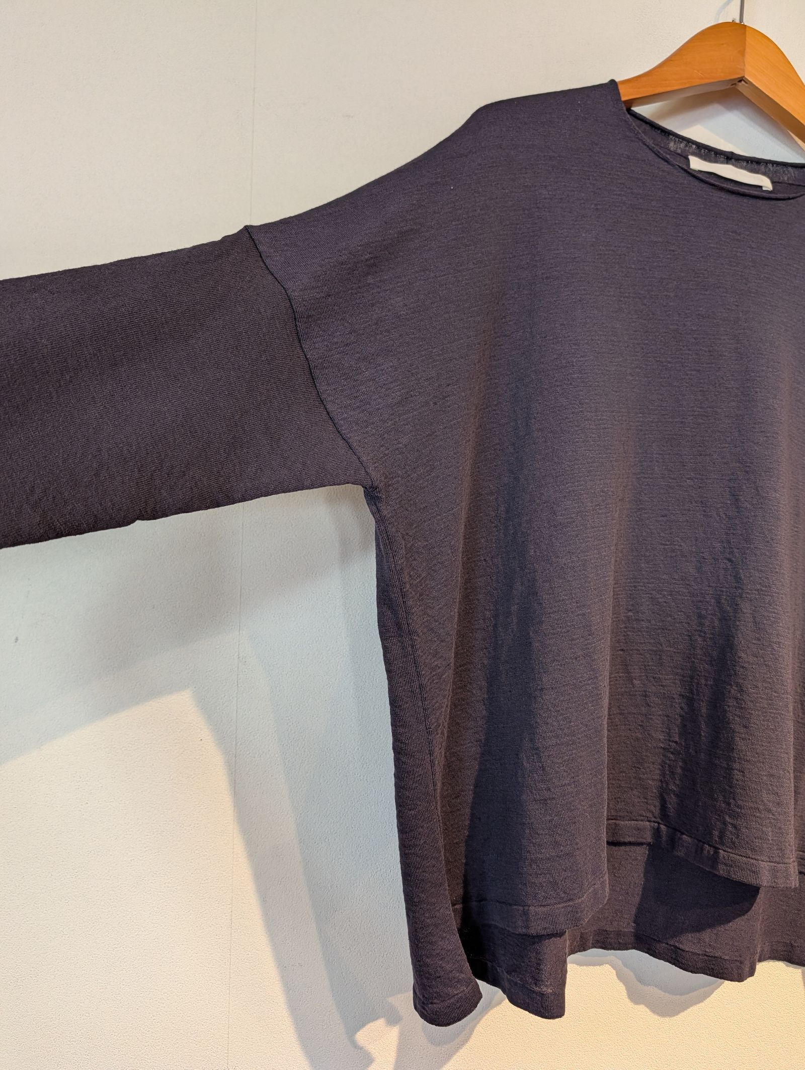 hemp cotton pullover / コットンニット / ブルーグレー