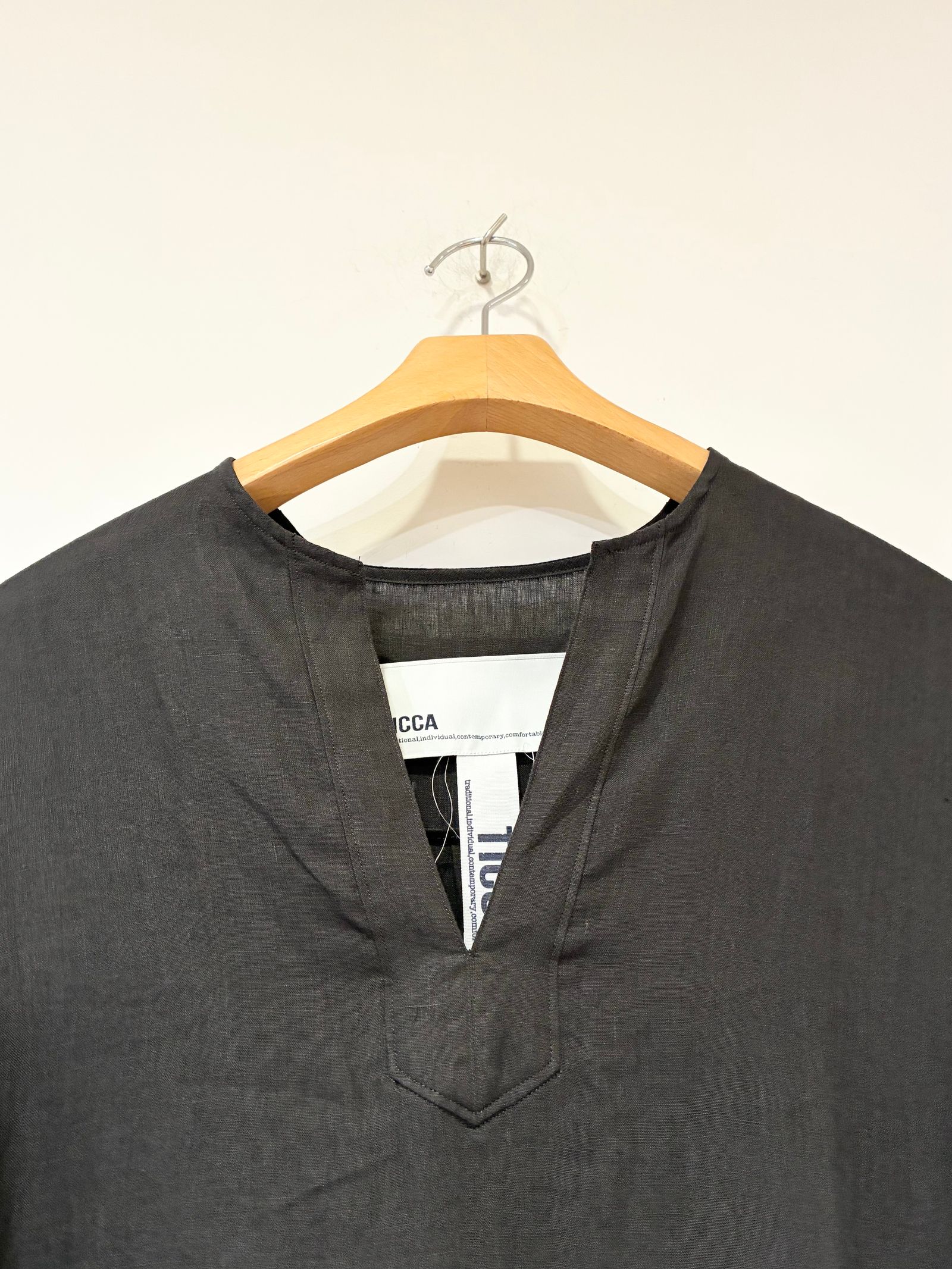 リネンツイストスリーブワンピース / ブラウン