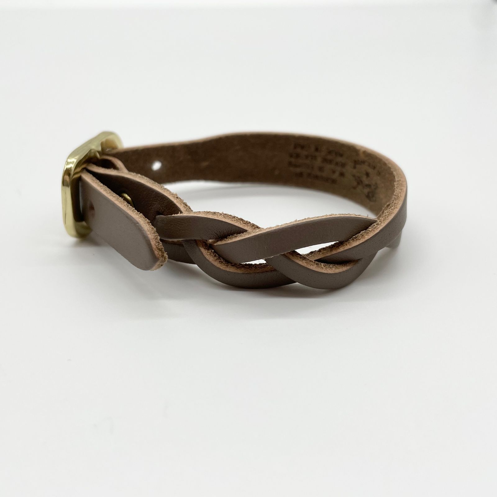 ロゴレザーメッシュブレスレット