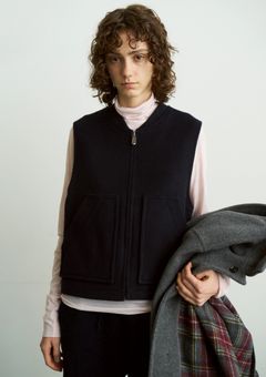 HIGH TWIST COTTON SHEER JERSEY TURTLE-NECK TEE / タートルネックシアーカットソー / ピンク