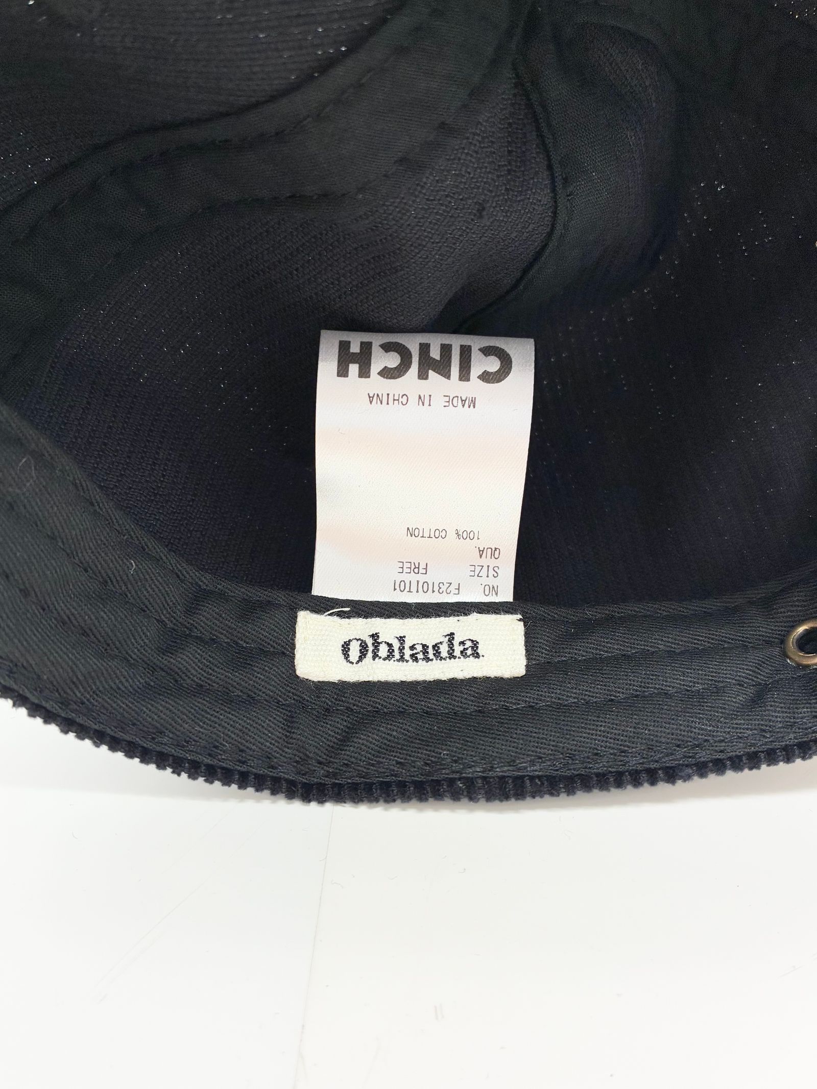 【ラスト1点】CORDUROY CAP / コーデュロイキャップ / ブラック