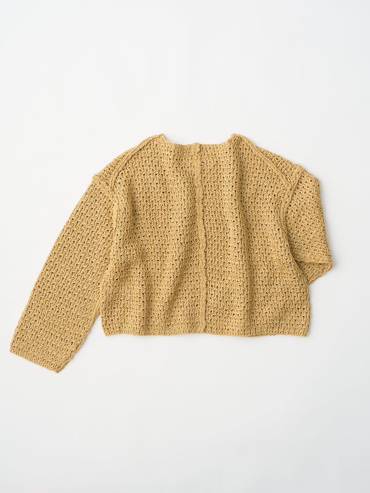 【ラスト1点】double honeycomb mesh sweater / メッシュニット / ベージュ