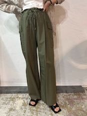cotton cupra cargo easy pants / コットンキュプラカーゴイージーパンツ / カーキ