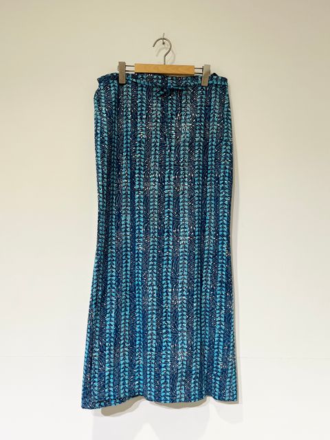 nowos - Wrap Skirt / ラップスカート / 巻きスカート / ブルー  