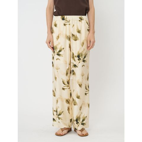 フラワープリントイージーPT / イージーパンツ / ワイドパンツ / イエロー