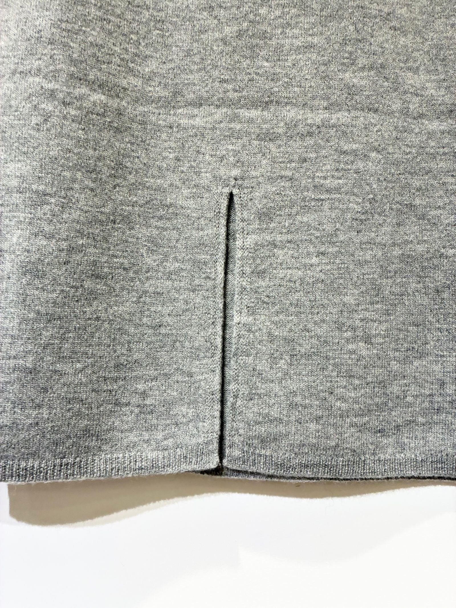 ウールカシミヤ スカート / ニットタイトスカート / グレー