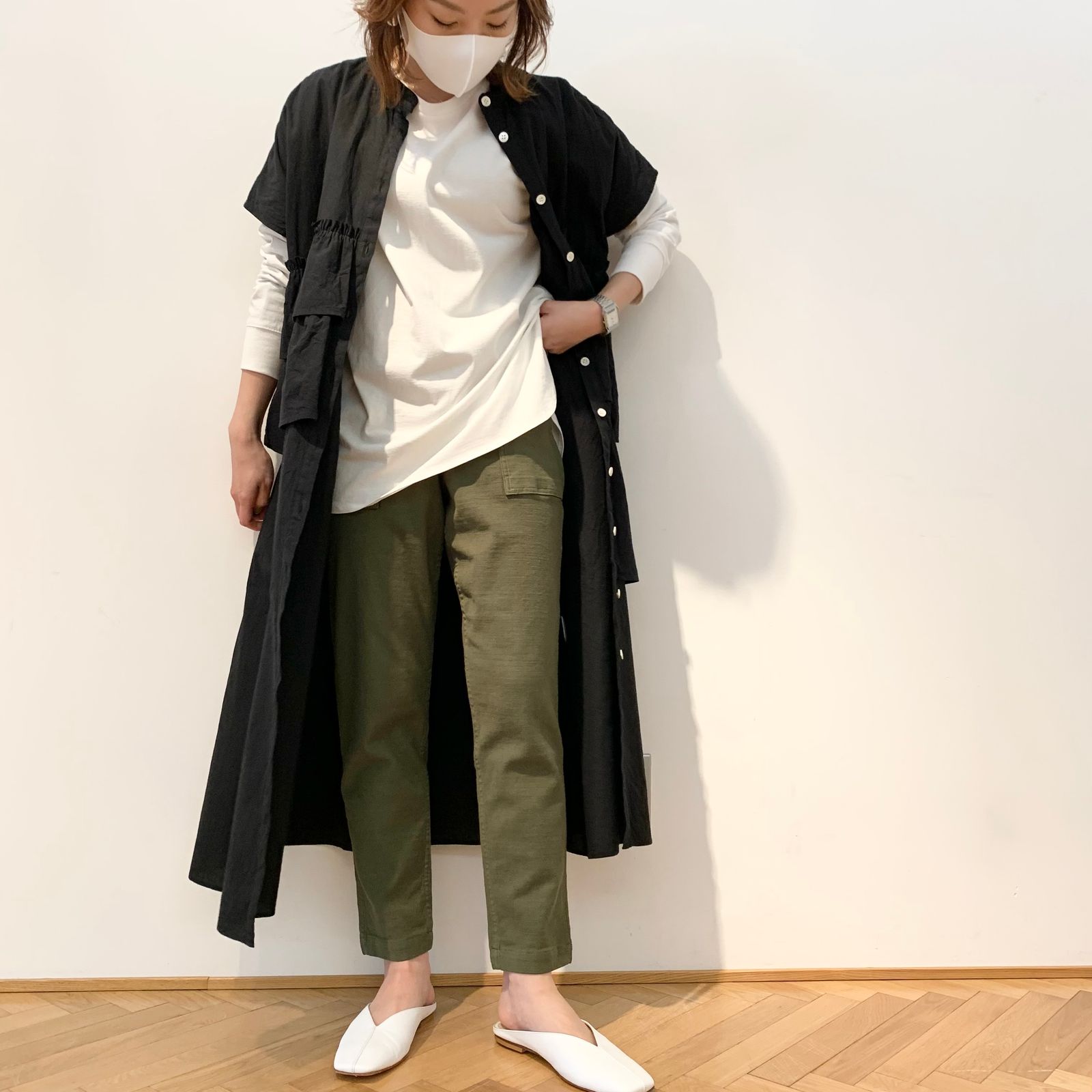 様々なコーディネートが楽しめるdahl'iaのシャツワンピース