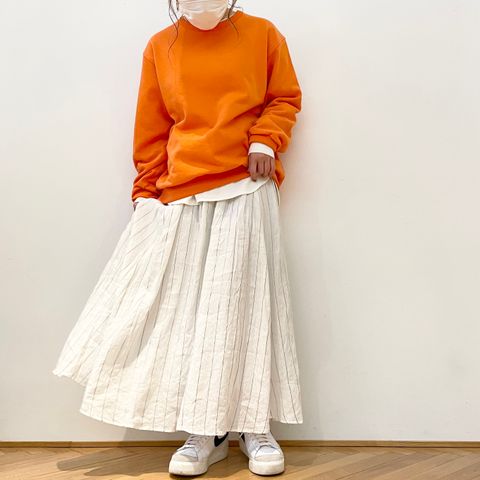 MACPHEE×cafune ぱきっとカラーに優しい雰囲気のボトムを