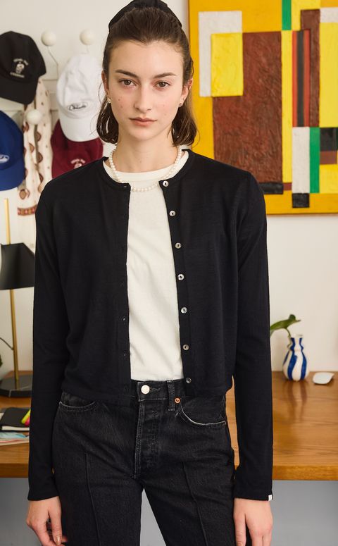 WOOL CARDIGAN / シアーカーディガン / ブラック