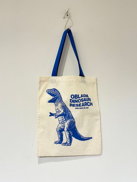 【ラスト1点】DINOSAUR TOTE / 恐竜柄トートバッグ / ブルー