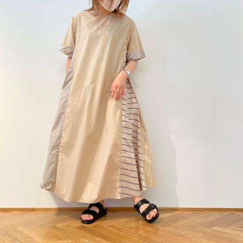 D.M.G. 一枚でお洒落なパッチワークワンピース