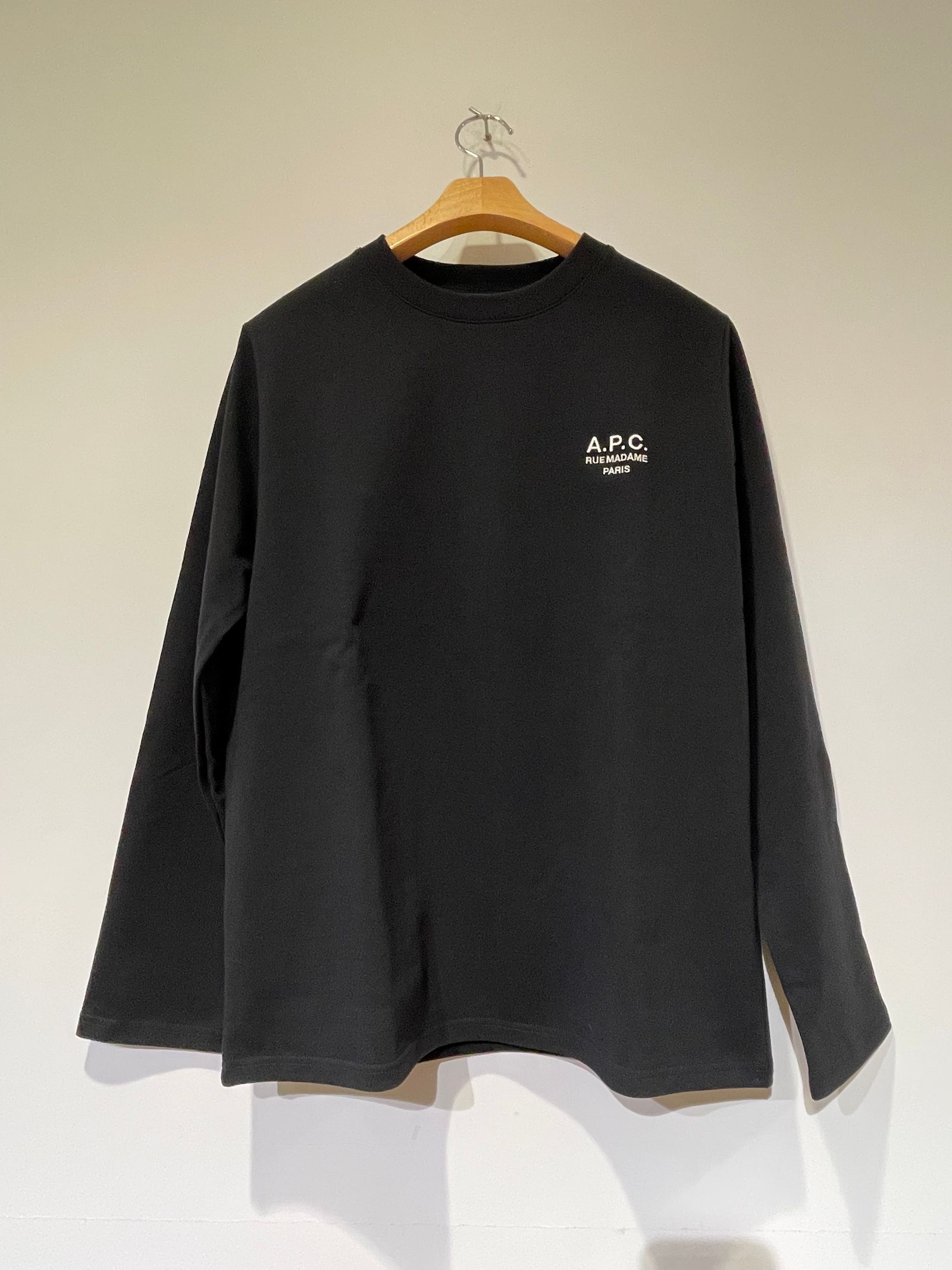 OLIVER Tシャツ / ワンポイント刺繡ロンT / ブラック