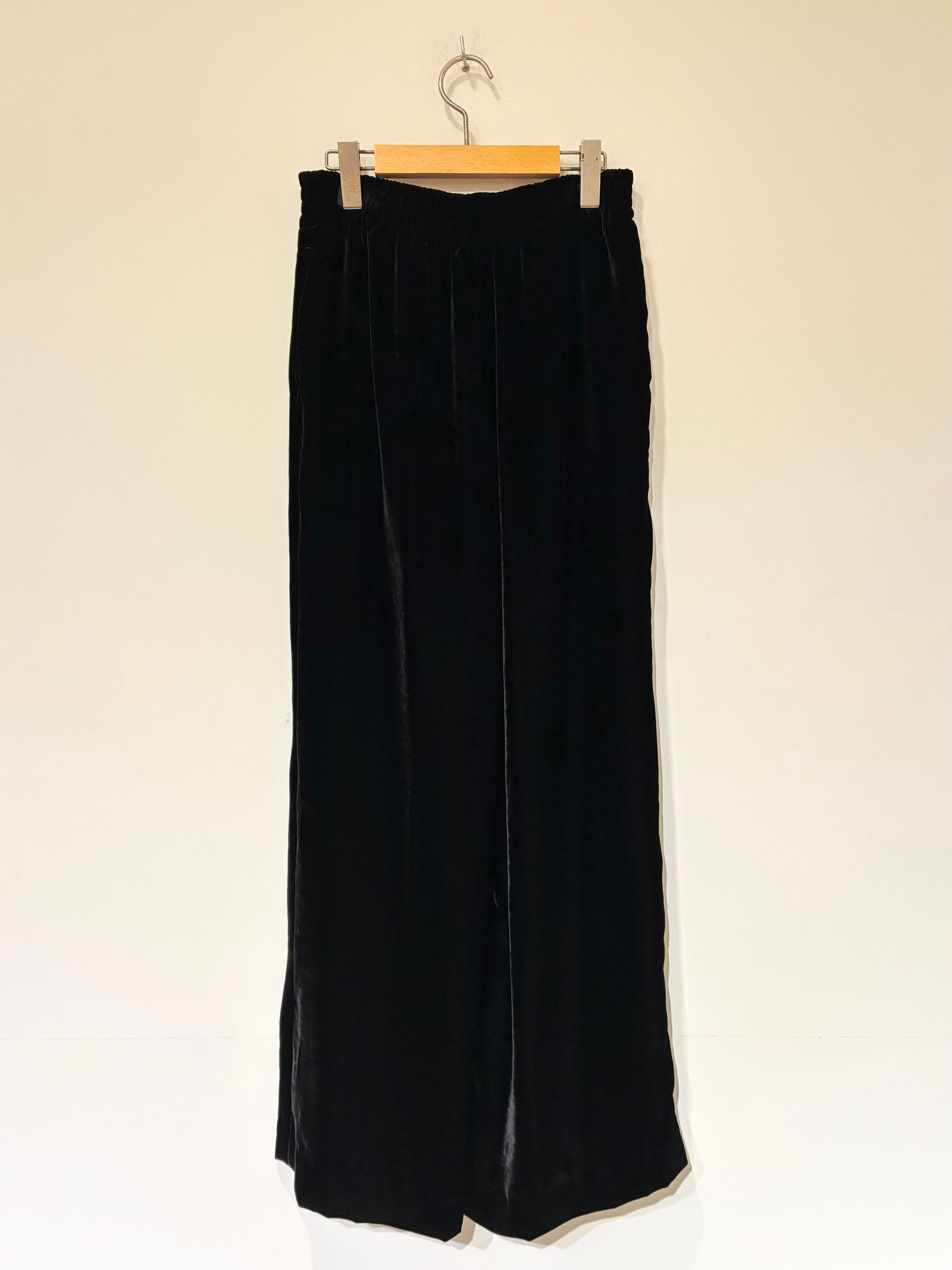 velour pants / ベロアワイドパンツ / ブラック