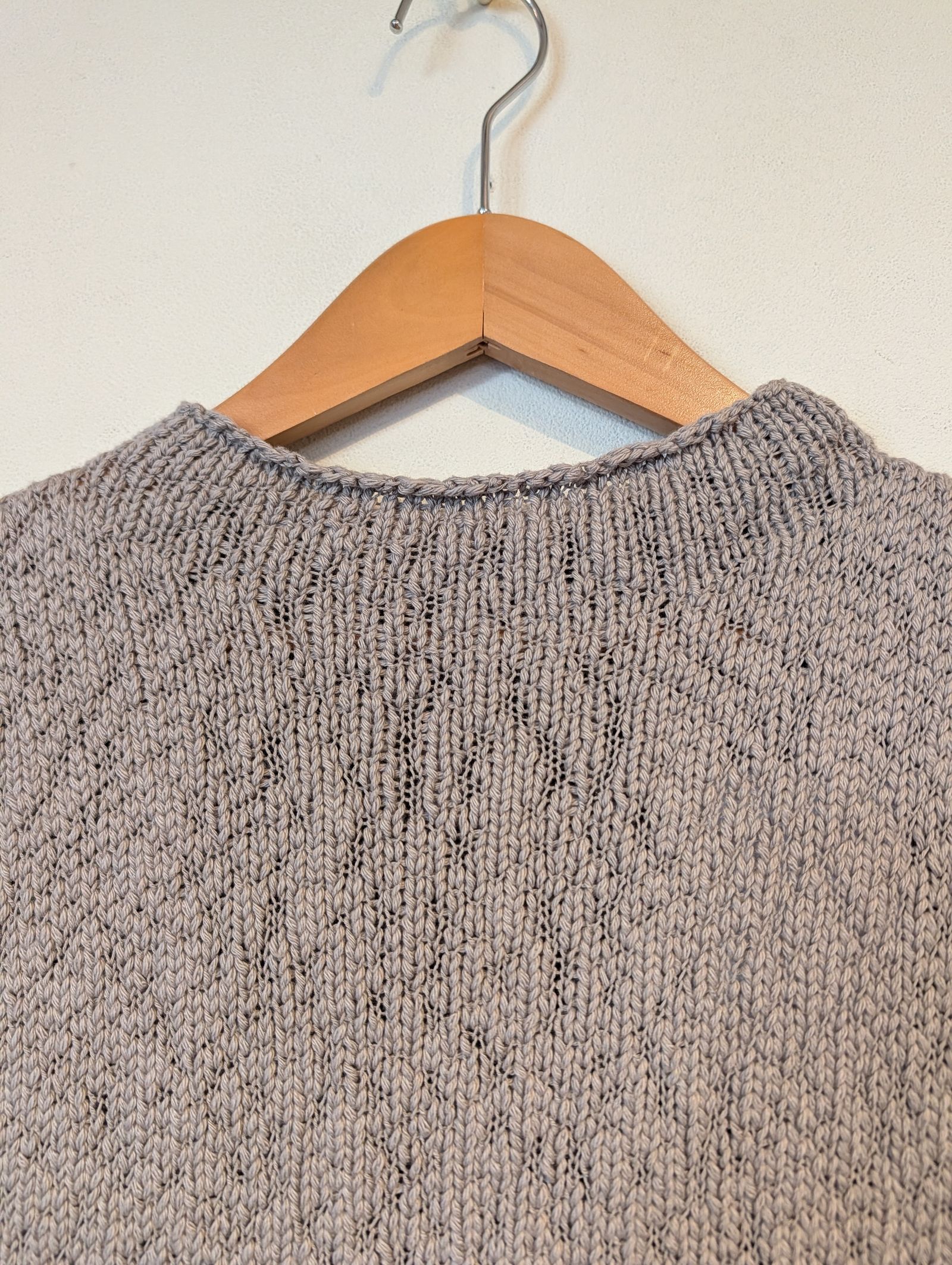 cotton slub vest / ニットベスト / グレージュ